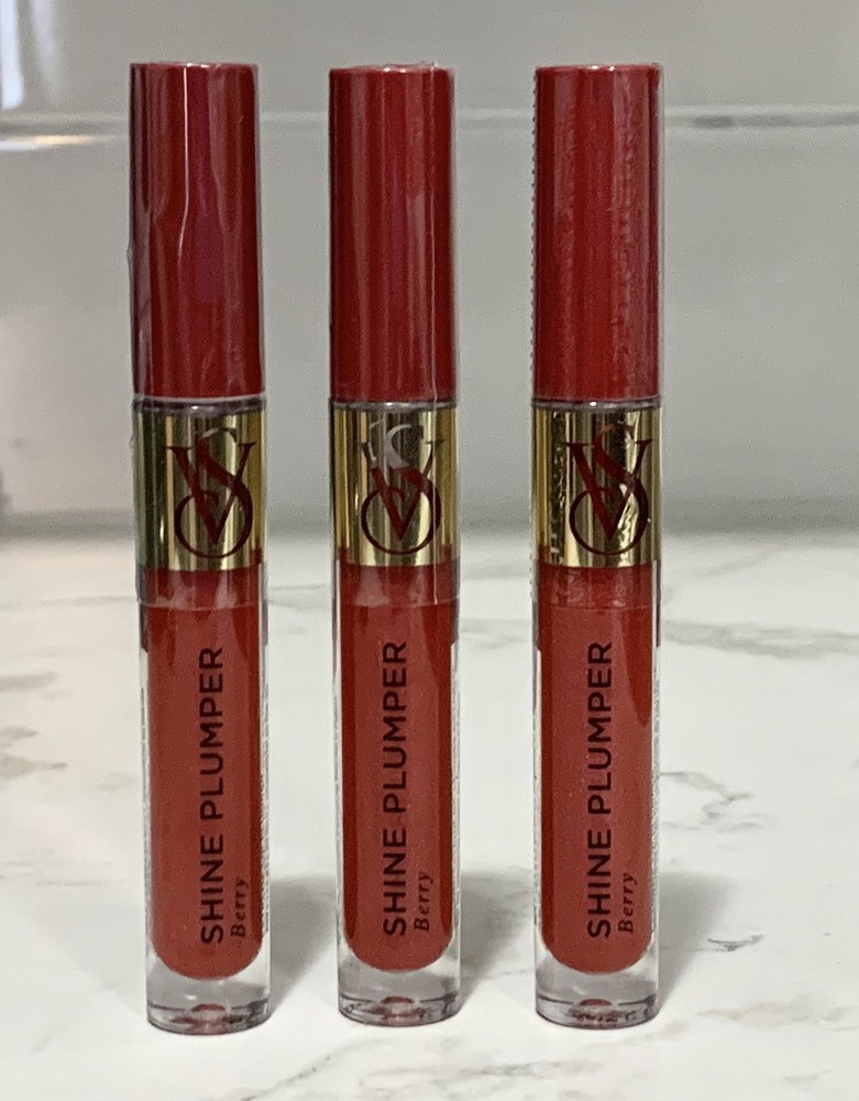 3X Victoria's Secret Shine Plumper Extreme Lip Gloss in Berry - JJ3
