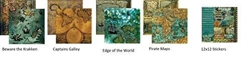 Reminisce - Pirates - Buccaneer Bay Scrapbook Papers & Stickers Set