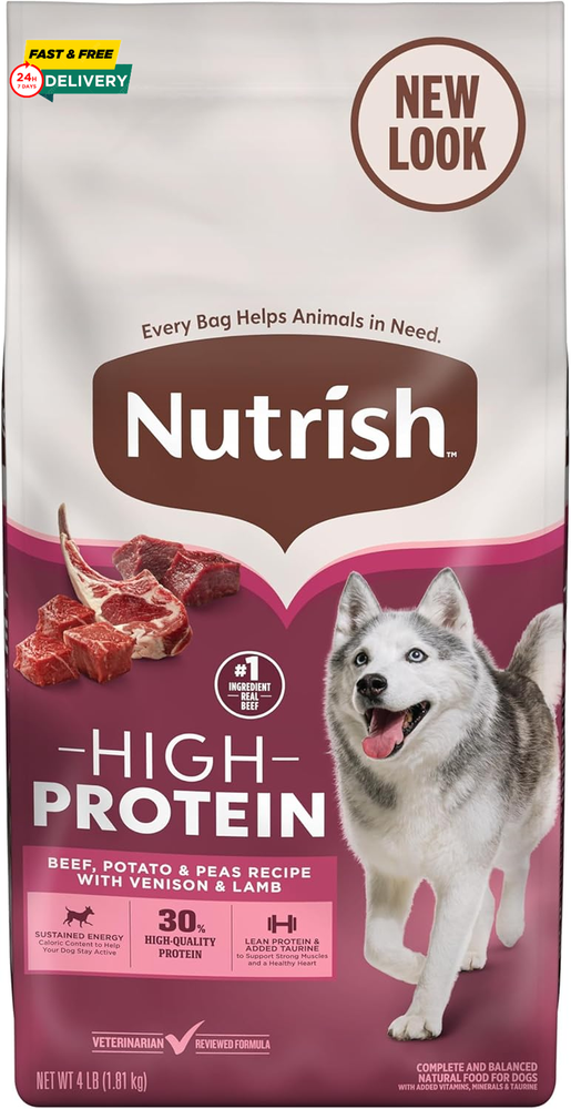 Nutrish High Protein Beef, Potato & Peas Recipe with Venison & Lamb Dry Dog Food