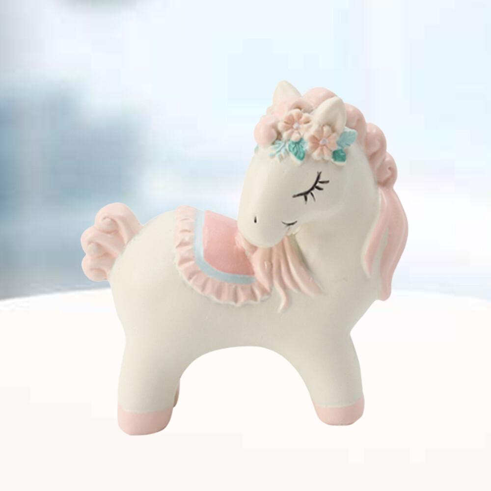 Kids Livingroom Statue Car Dashboard Ornament Horse Cake Decoration