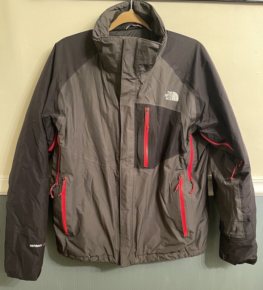 North Face Mens Jacket Large Black Summit Series Hyvent Alpha With Wear No Hood
