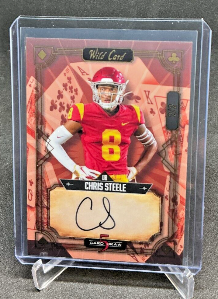 2022 Wild Card 5 Card Draw CHRIS STEELE RC AUTO 2/2