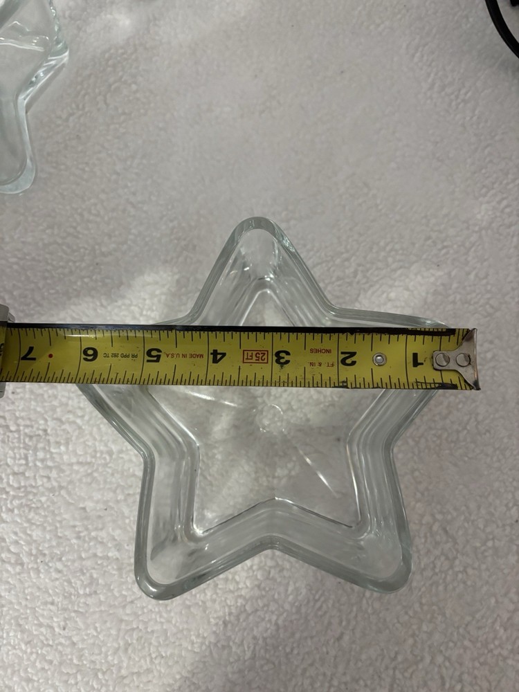 Libbey 6 Inch Star Glass Candy Dish 2.25 Inches Tall for Treats and Decor