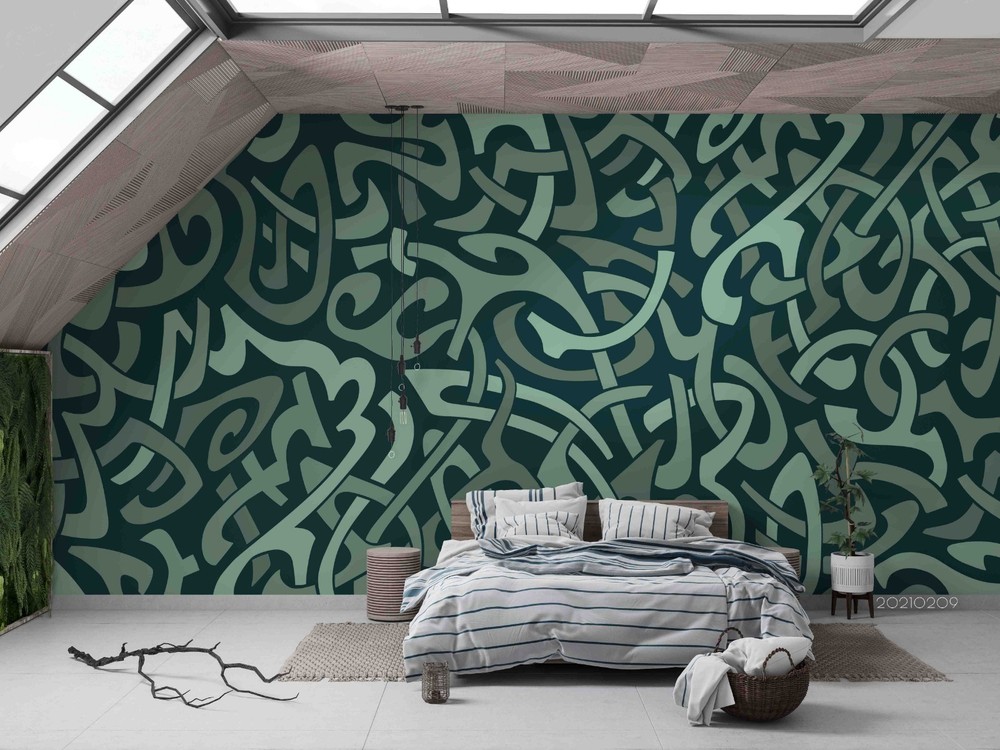 3D Abstract Graffiti Texture Wall Murals Wallpaper Murals Wall Sticker