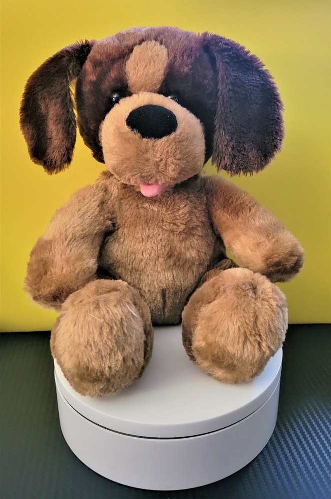 Build A Bear 13 Inch Brown Sitting Puppy Dog Plush Stuffed Toy BAB