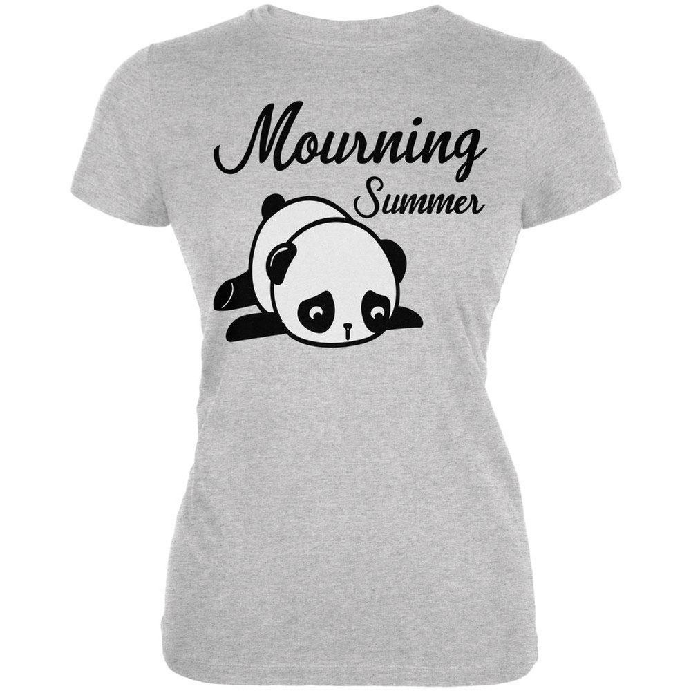 Back To School Mourning Summer Panda Juniors Soft T Shirt-image