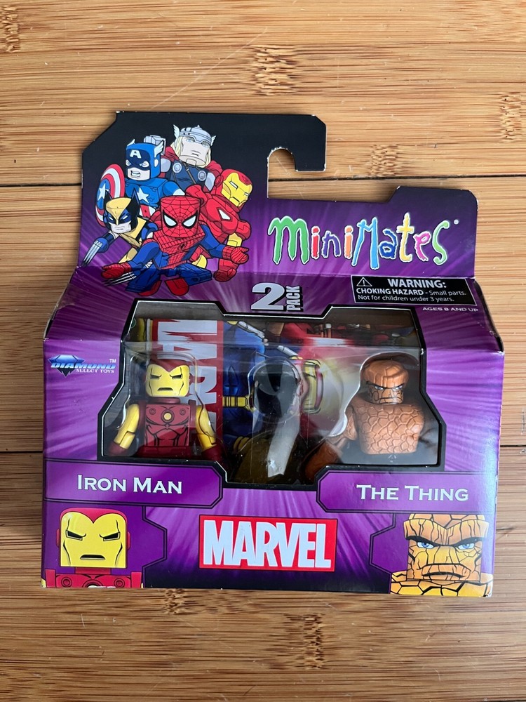 BNIB MARVEL UNIVERSE MINIMATES SERIES IRON MAN & THE THING MINI ACTION FIGURE