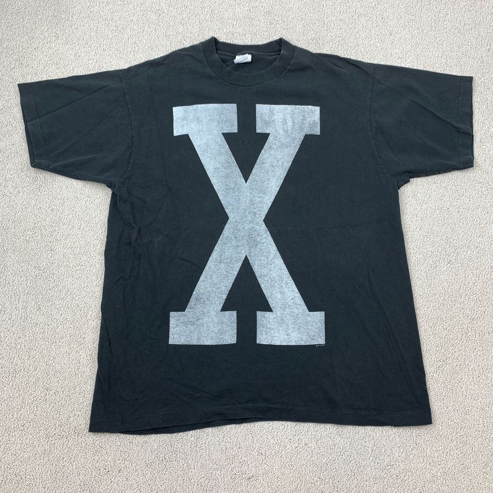 VINTAGE Malcolm X T-shirt Mens XL 1991 RARE Big Graphic