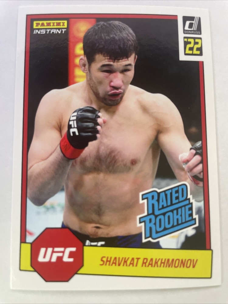 2022 Panini Instant UFC Shavkat Rahkmonov RATED ROOKIE RETRO 1/492 #RR31 Rookie
