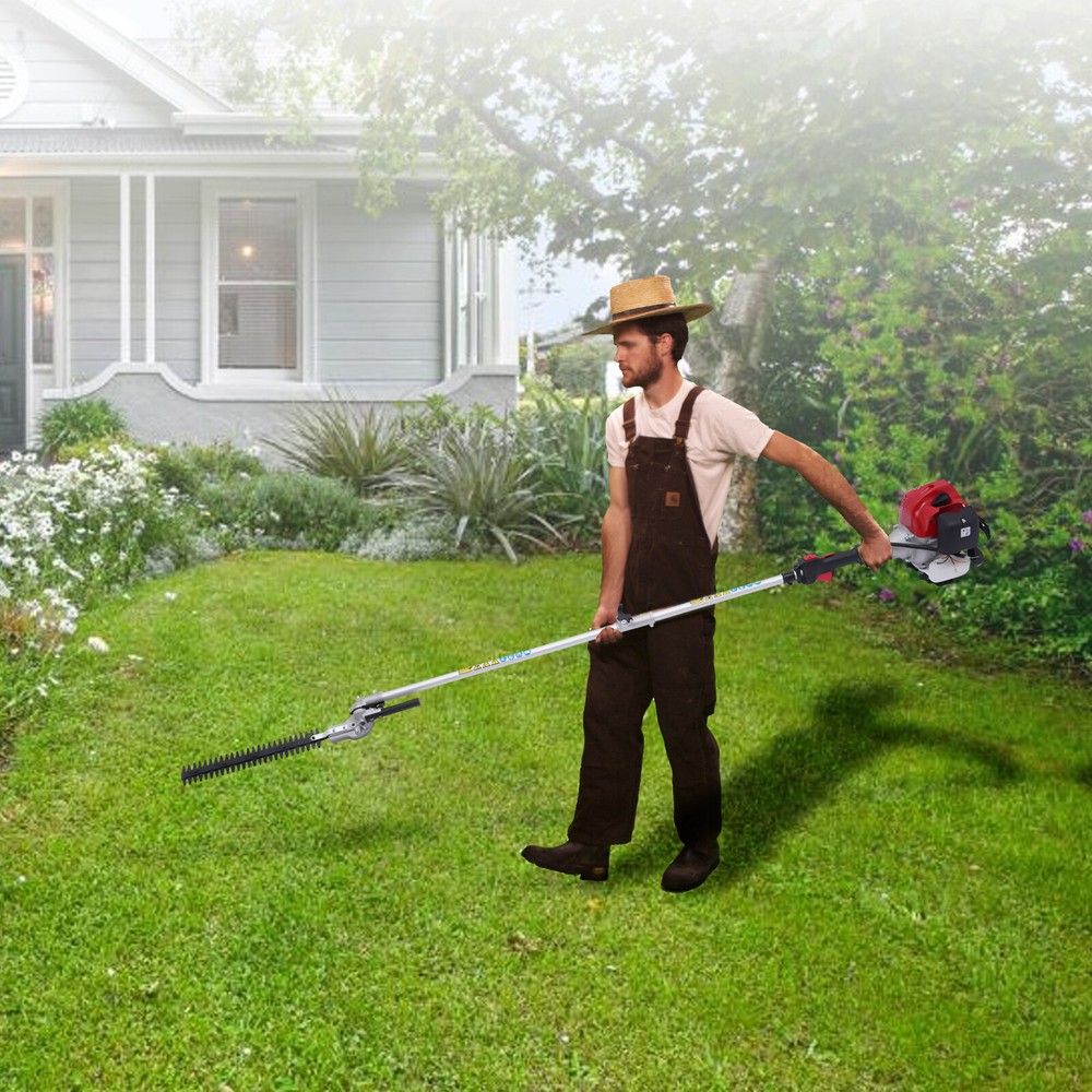 51.7CC 2-Stroke Gas Powered Pole Saw Brush Cutter Gas Tree Weed Hedge Trimmer