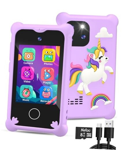 Upgrade Toddler Phone Toy for 3-6 Year Old Boys Girls Purple