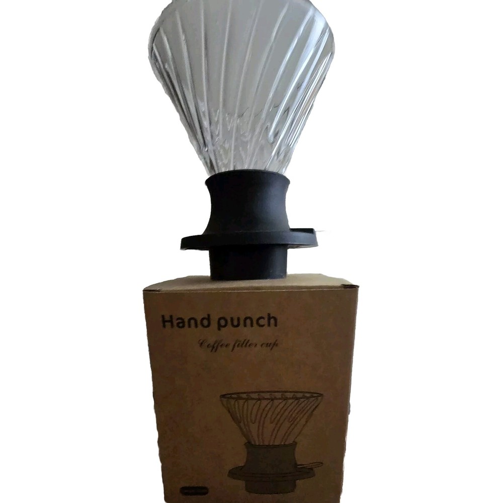 Extra-Large Glass Hand Punch Bowl with Built-In Coffee Filter