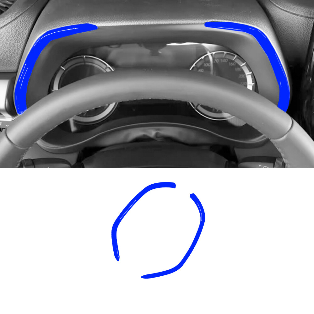 Middle Console Dashboard Cover Trim For Toyota Highlander 2020-2024 Bright Blue