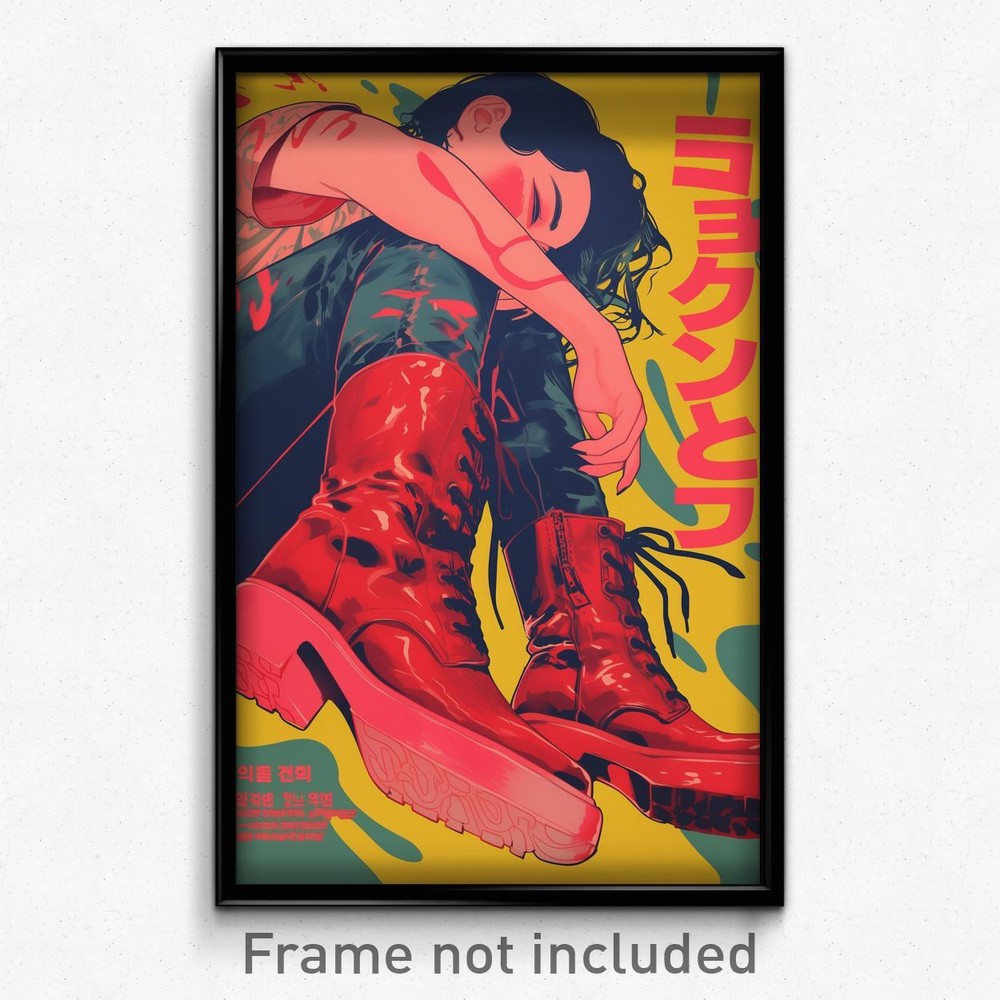 Korean Movie Poster - Man Feeling Liking, Red Ankle Boots (Korea Film Art Print)
