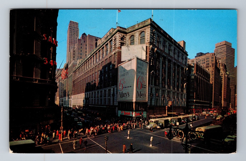 New York City NY, Harold Square, Souvenir, Vintage c1962 Postcard