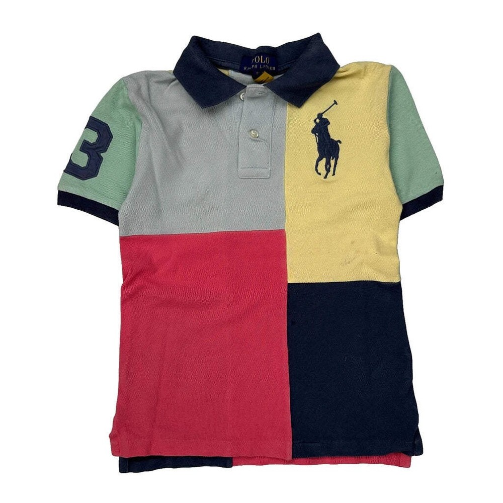 Age 8 Polo By Ralph Lauren Polo Shirt - Small Multicoloured Cotton