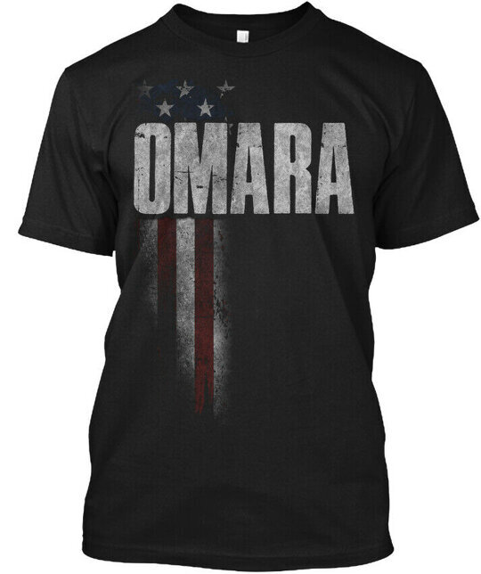 Omara Family American Flag T-Shirt Made in the USA Size S to 5XL
