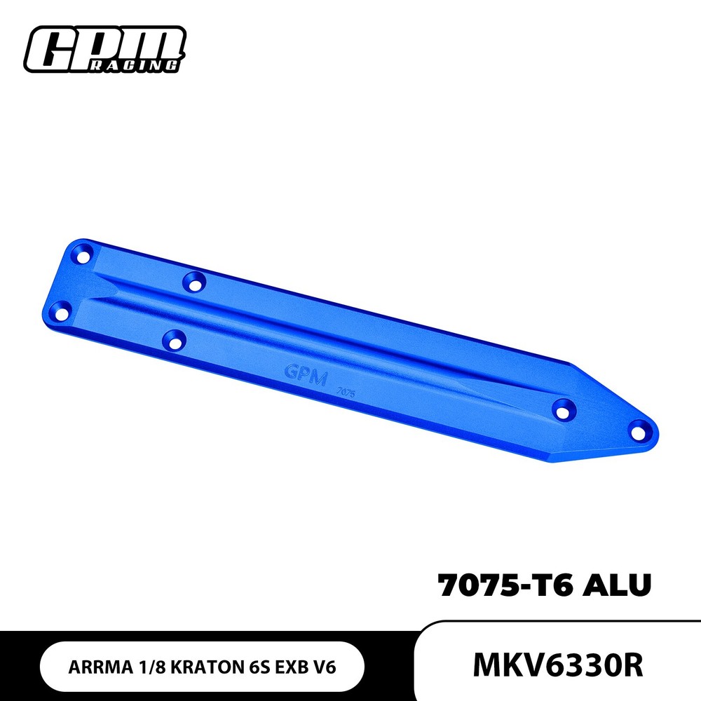GPM 7075 Alloy Rear Chassis Skid Plate Brace For ARRMA 1/8 Kraton EXB V6