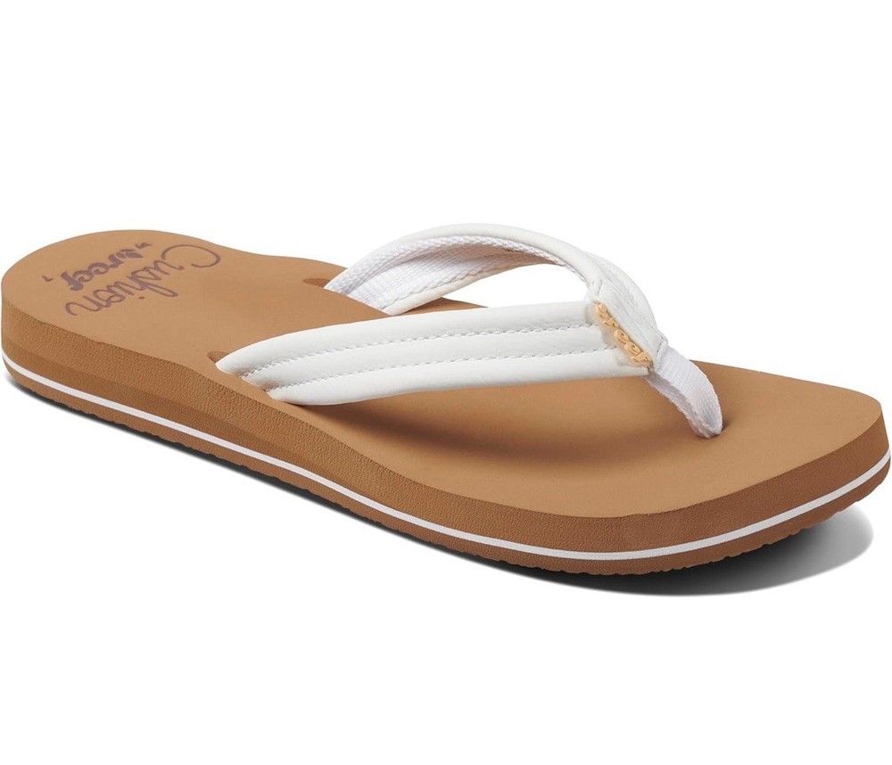 REEF Women’s Cushion Breeze Cloud White Open Toe Flip Flop Sandals Size 11 New