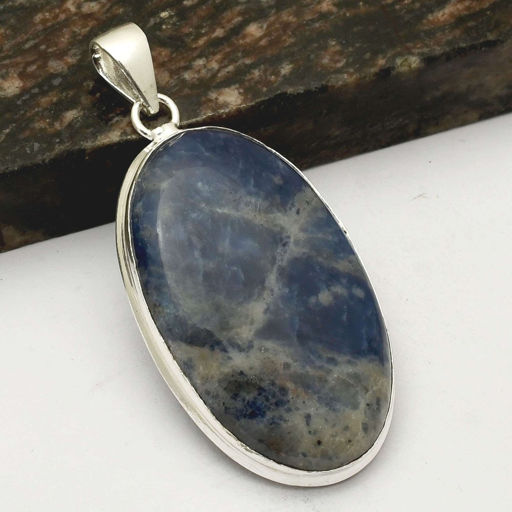 Sodalite Gemstone Handmade Pendant Necklace Gift For Women 2.72 Inches AP-19096