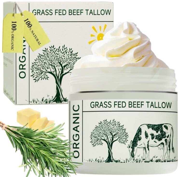Beef Tallow Tallow Face Moisturizer Beef Tallow for Skin Unscented 100% Organic