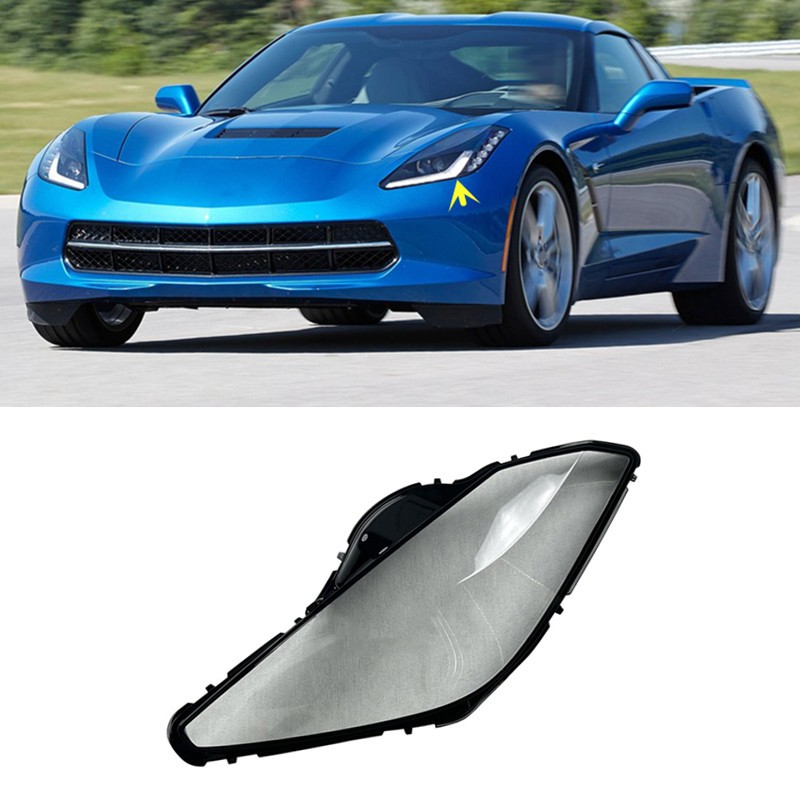 Left Headlight Lens Housing w/ Seal Glue For Chevrolet Corvette C7 2014-2019