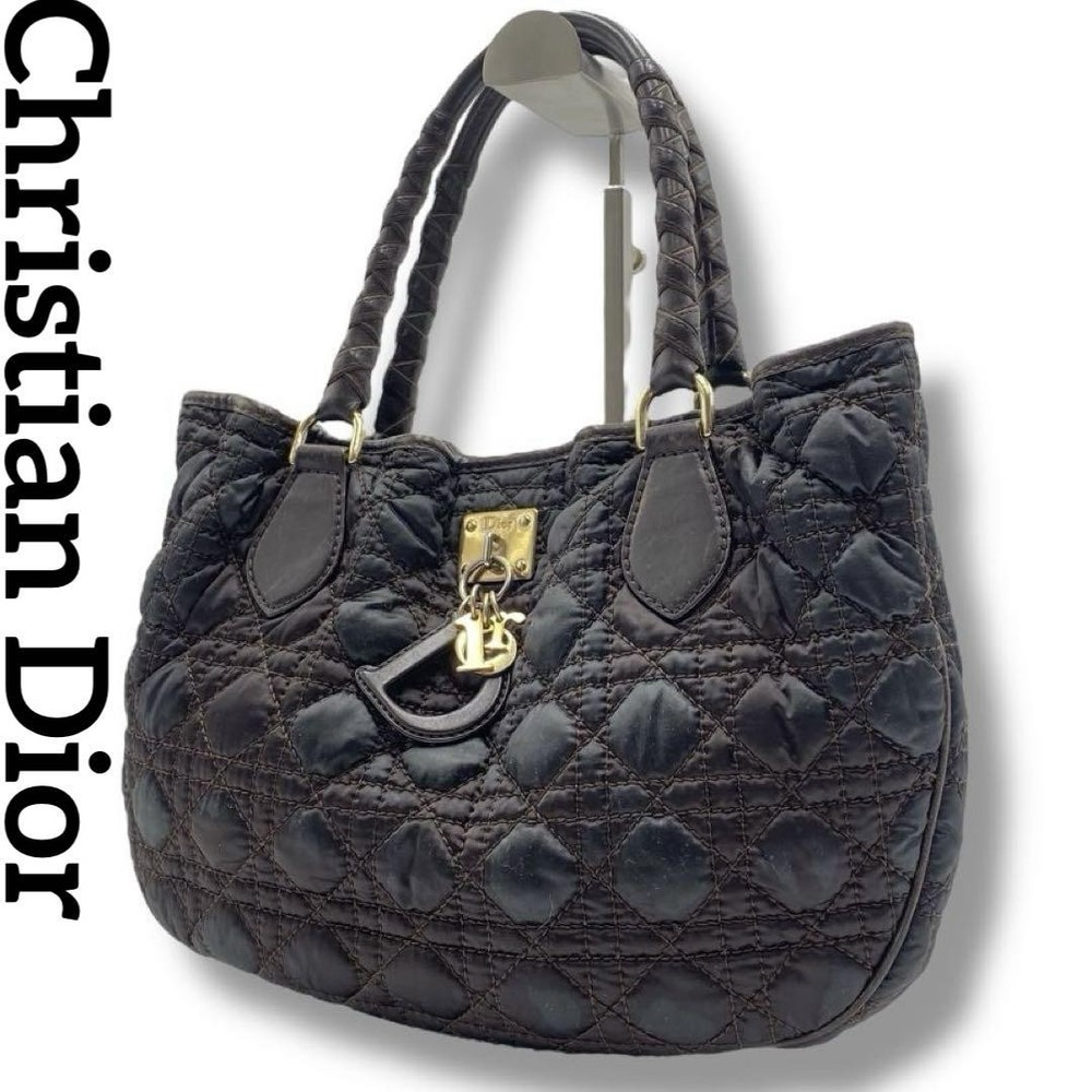 Vintage Dior CD Canage Nylon Tote Bag Pre-Owned