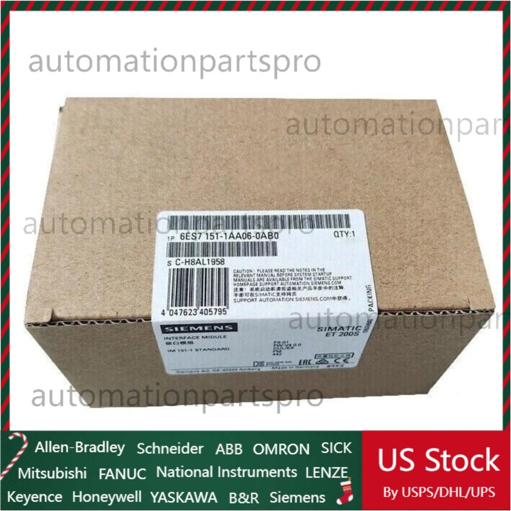 New Siemens 6ES7151-1AA06-0AB0 interface module FOR ET 200S 6ES7 151-1AA06-0AB0