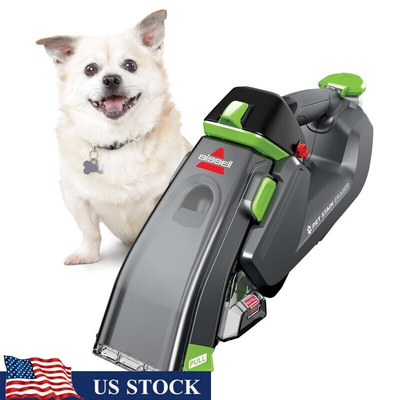 Portable Cordless Pet Stain Eraser - Lightweight Handheld Carpet Cleaner with Battery