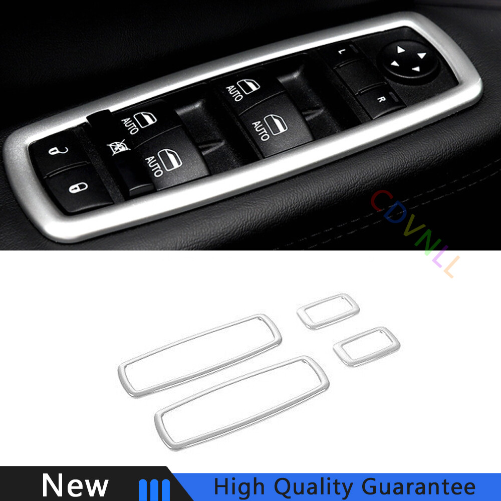 For Jeep Cherokee 2014-2020 Matte Silver Car Window Lock Lift Panel Frame Trim
