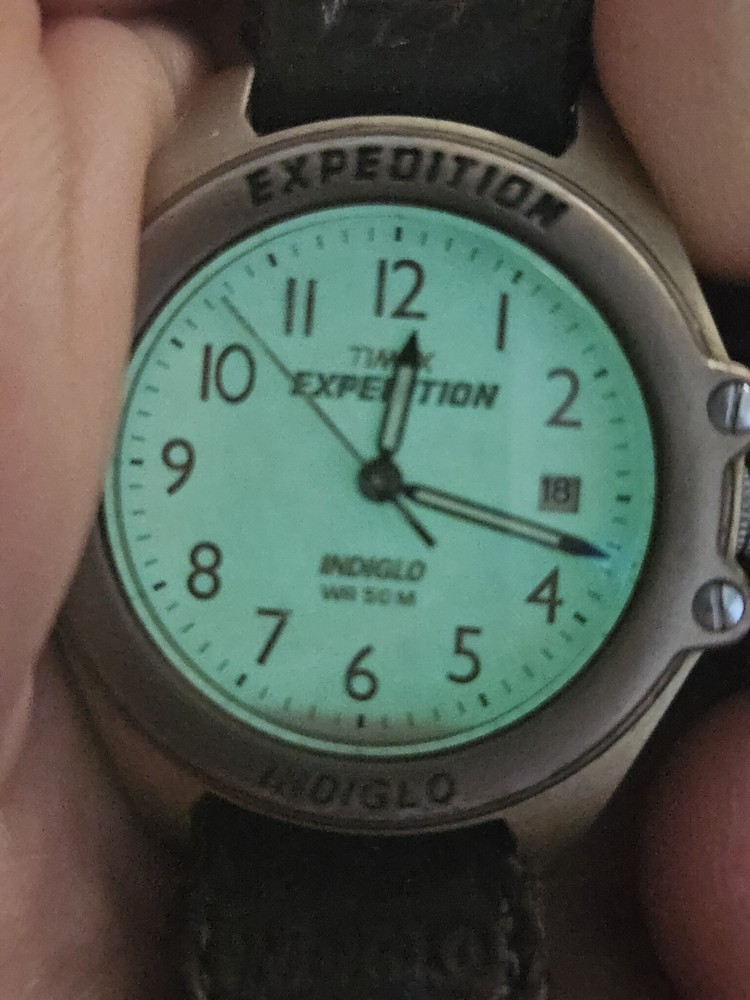 Timex Expedition Indiglo Watch WR50m 30mm Tested Works