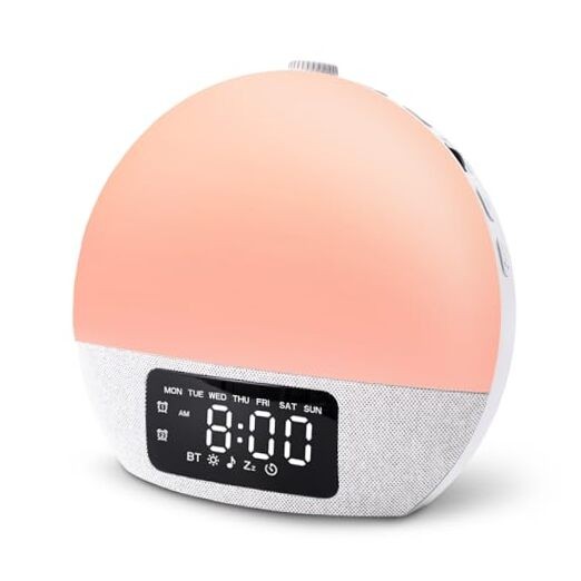 Sunrise Alarm Clock with White Noise and 25 Soothing Sounds in 17 Gray