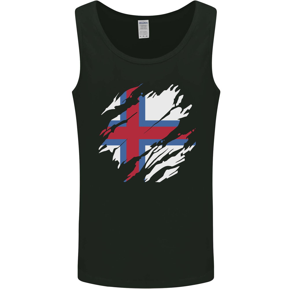 Torn Flag Faroe Islands Mens Vest Tank Top