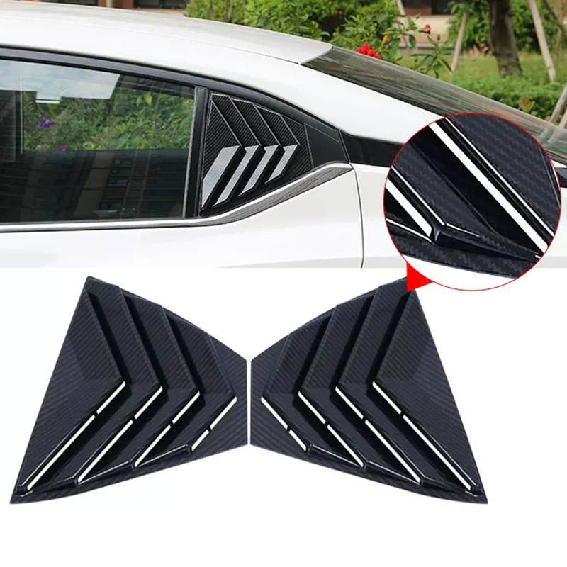 2020-2024 Nissan Sentra Carbon Fiber Rear Window Louver Vent Cover