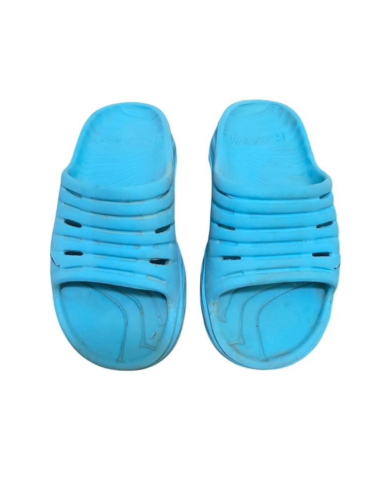 Hoka One One Kids Blue Slip-On Rubber Sandals