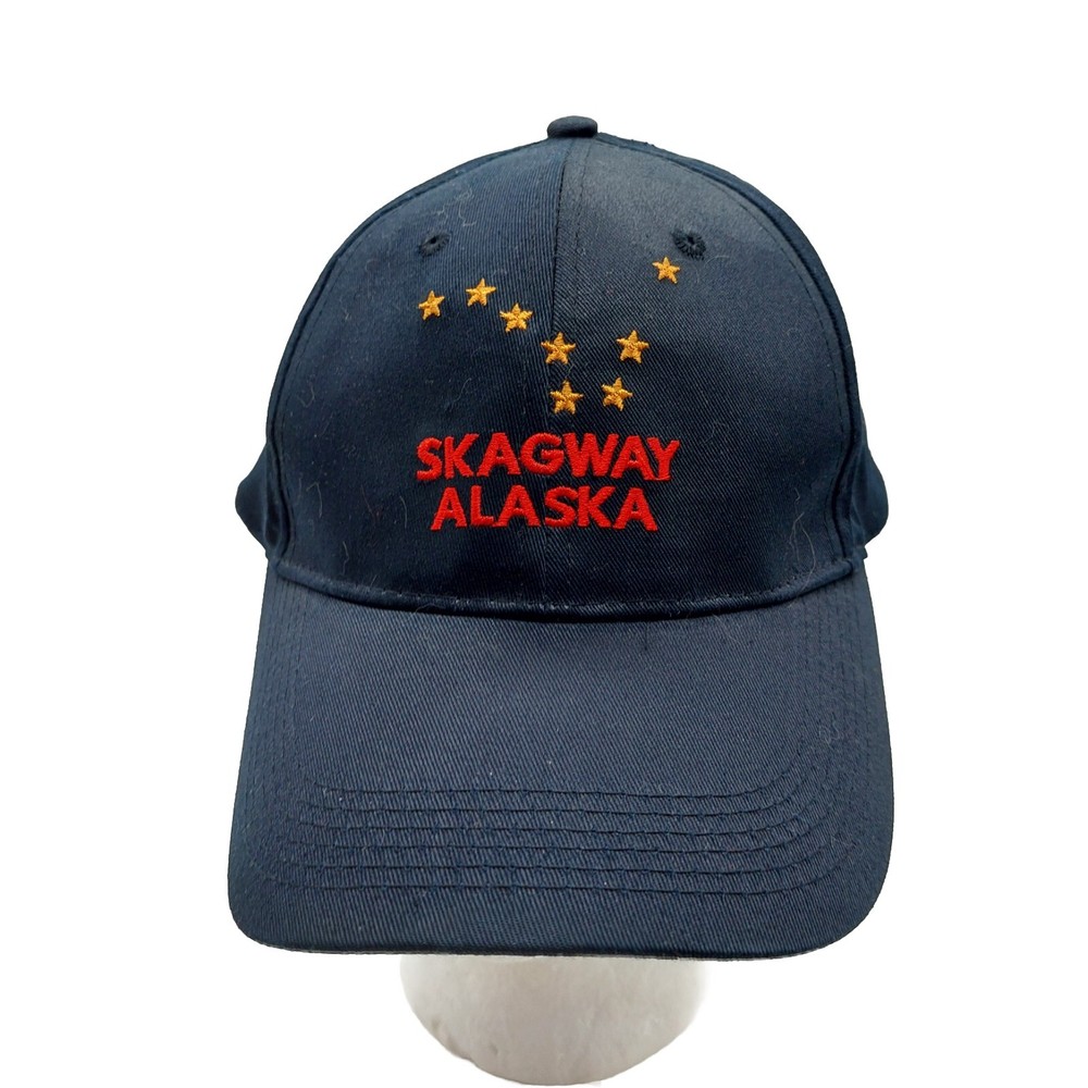 Skagway Alaska Blue Snapback Adjustable Hat Snapback Arctic Circle Enterpris