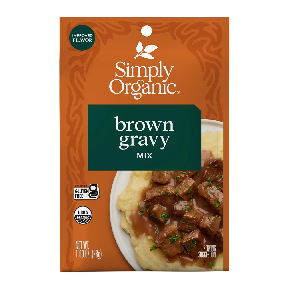 Simply Organic Brown Gravy Mix, Certified Organic, Gluten Free | 1 Ounce Pack...