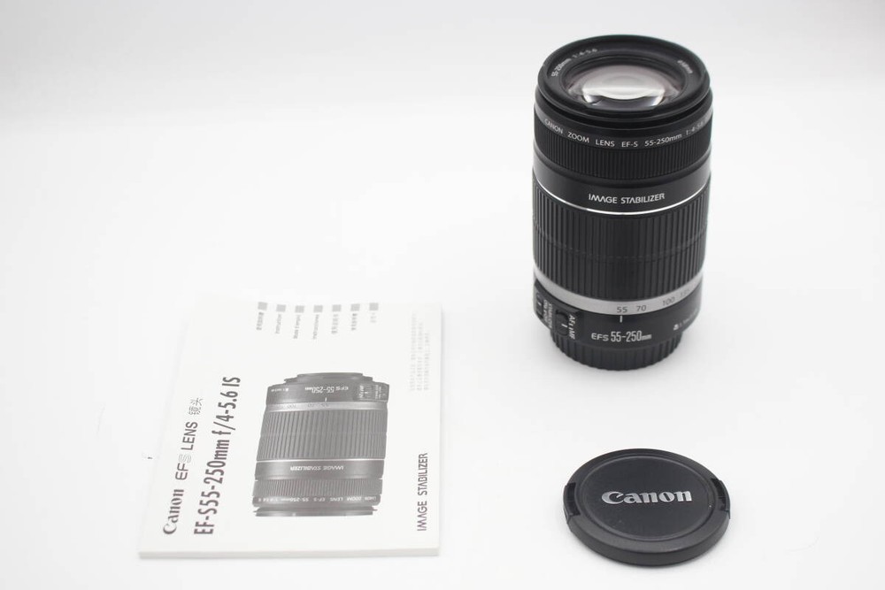 Canon EF-S 55-250mm F4-5.6 IS Telephoto Lens in Like-New Used Condition