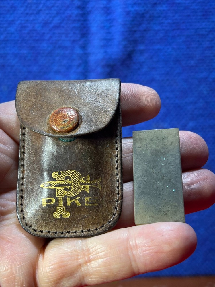 ANTIQUE “PIKE” NEW HAMPSHIRE ADVERTISING STONE KNIFE HONE PP-9