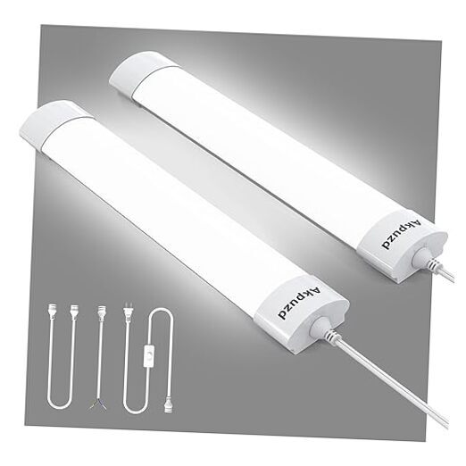 2 Pack Plug in Ceiling Lights, 1.4FT Plug in Light, IP66 Waterproof 1.4FT-2PCS