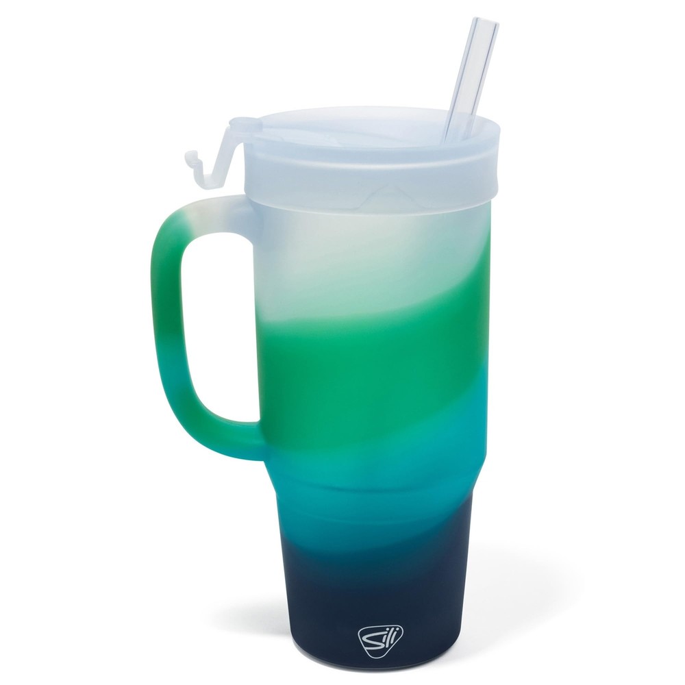 : Humbler 32oz - Mountain Air -Silicone Handled Tumbler, Lid & Straw, Unbreak...