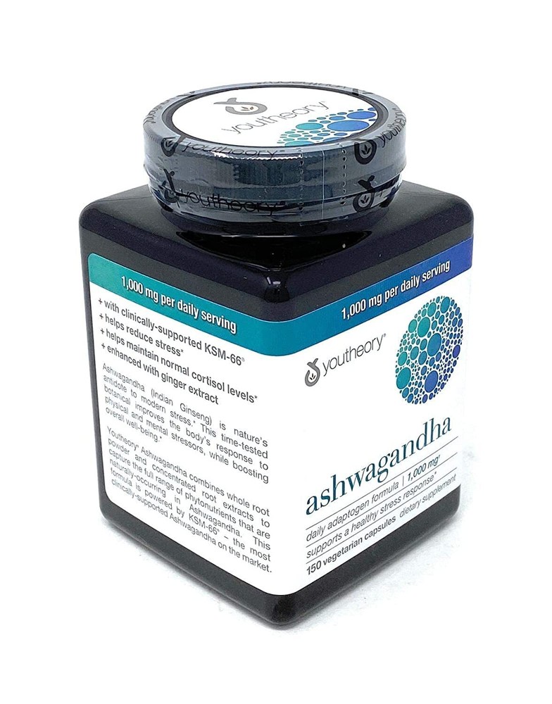 Organic KSM-66 Ashwagandha Vegetarian Supplements 150 Capsules, 1000mg per Da...