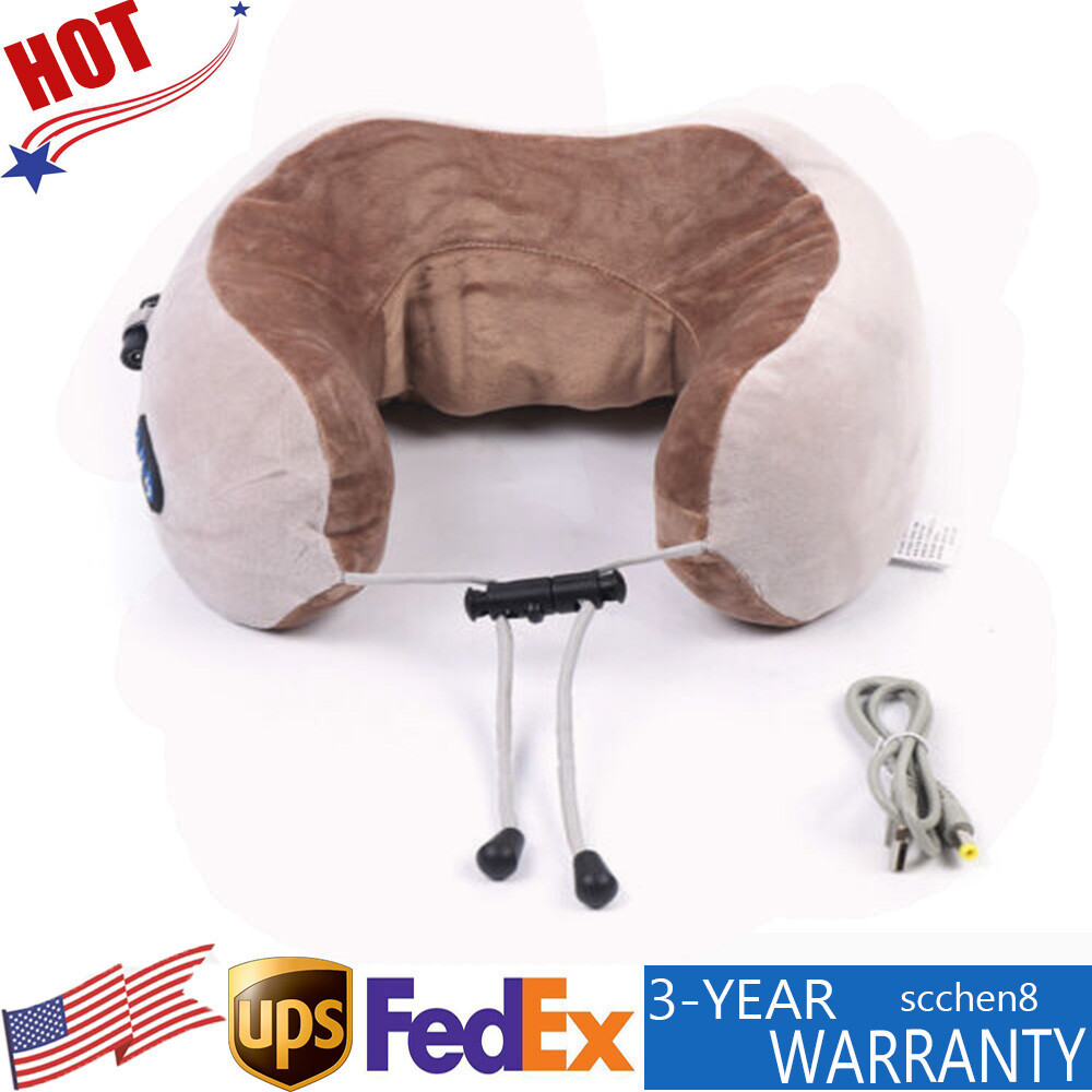 US Shiatsu Shoulder Neck and Back Massager Pillow with Heat Deep Kneading Pillow