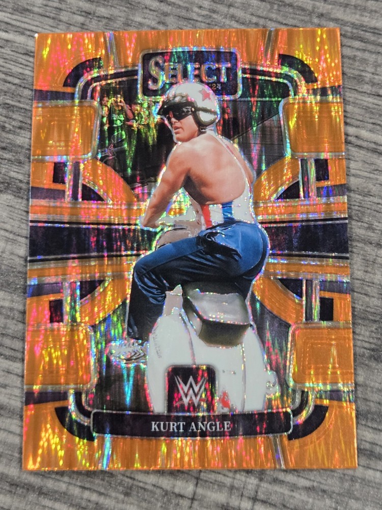 2024 WWE Select Kurt Angle Concourse Orange Flash Prizm