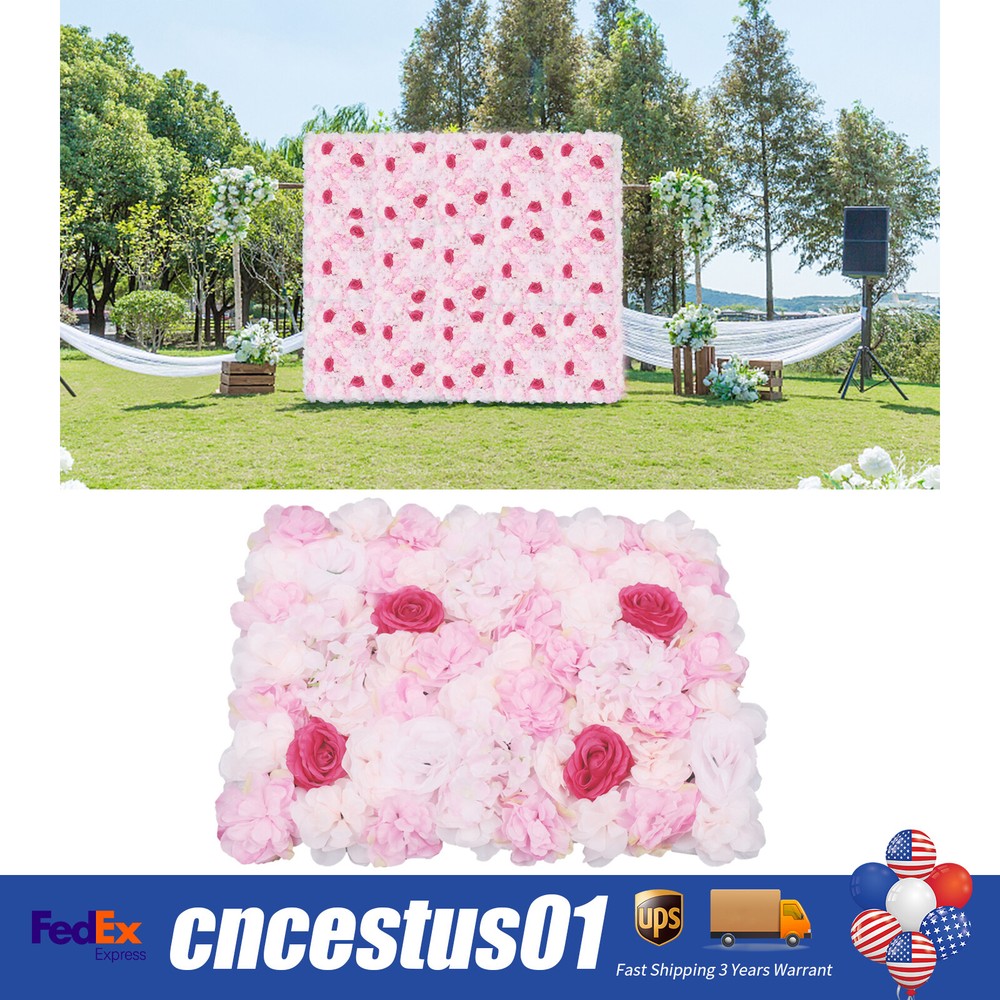 4PCS Artificial Flowers Wall Decor Silk Flower Panels for Wedding Party Backdrop