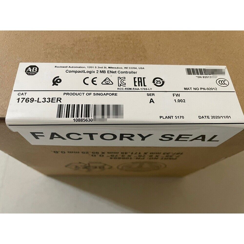 Allen-Bradley AB 1769-L33ER / A CompactLogix 2MB Enet Controller  US Free Tax