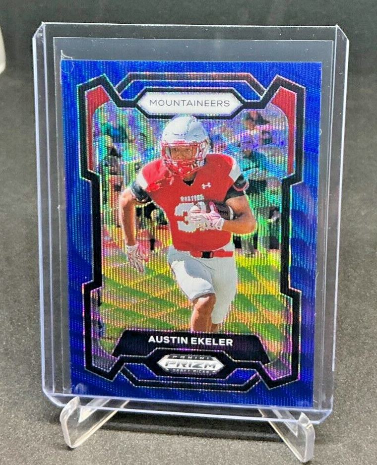 2024 Panini Prizm Draft Picks AUSTIN EKELER Blue Wave Prizm 24/249 #70