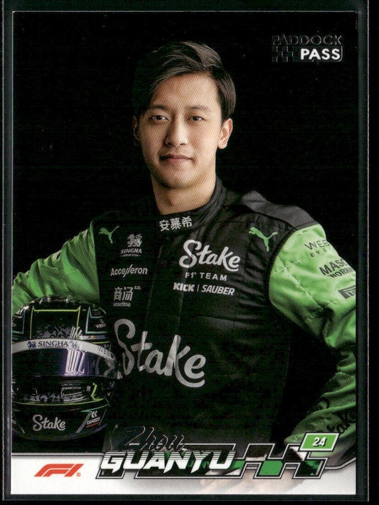 2024 Topps Paddock Pass Formula 1 #64 Zhou Guanyu Stake F1 Team Kick Sauber