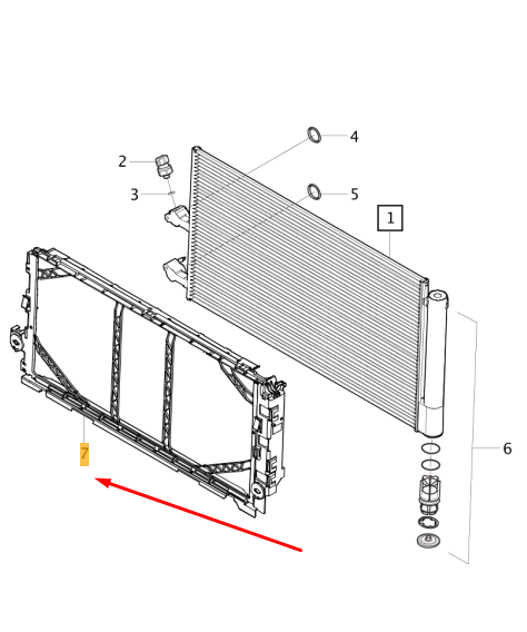 VOLVO XC40 Condenser Frame 32339781 Genuine OEM Part