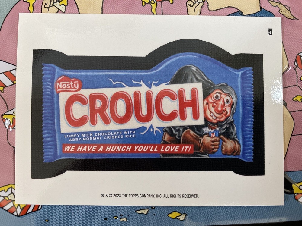 2023 Wacky Packages ALL NEW SERIES PARALLEL LIMITED COUPON CARD #5 “CROUCH”-image